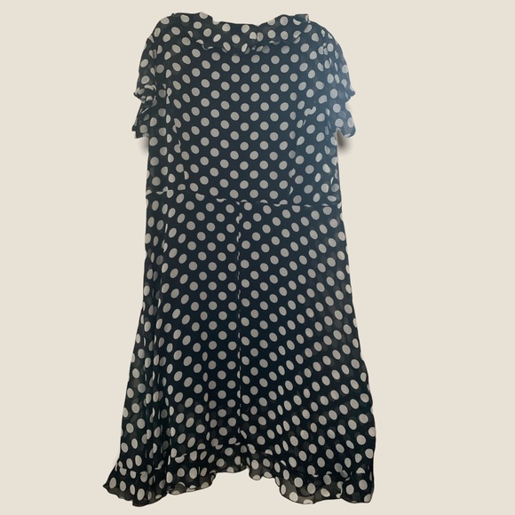 JBS Black & White Polka Dot Dress Black Zenobia Short Jumper Curvy Plus Size 20 - Picture 6 of 11